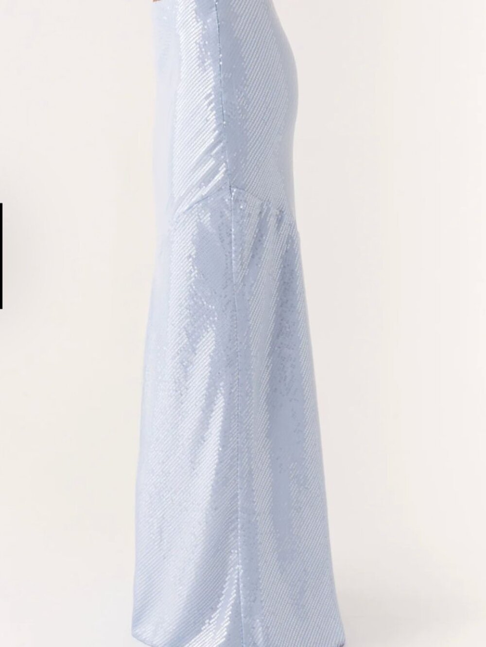 Peppermayo NWT Algorithm Sequin Maxi Skirt Light Blue Low Rise Party Size US 8 - Picture 3 of 11